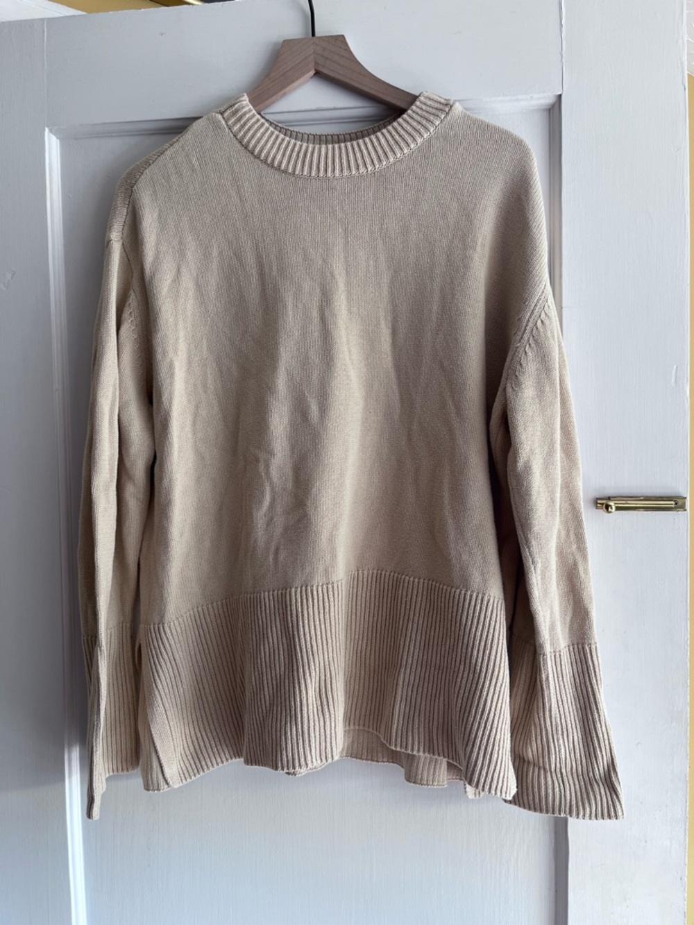 Gap 24/7 Split-Hem Crewneck Sweater L